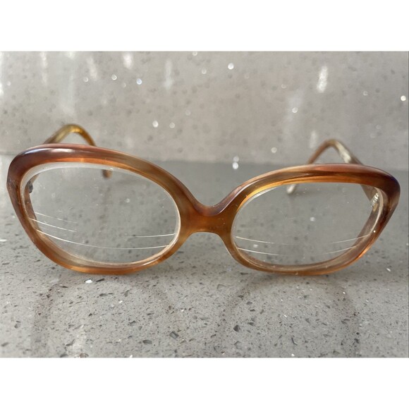 Bausch & Lomb B&L Eyeglasses Frames ONLY round oversized Italy 55-17-140 brown - Picture 1 of 15